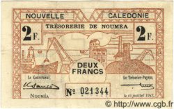 2 Francs NOUVELLE CALÉDONIE  1942 P.53 TTB+ à SUP
