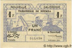1 Franc NOUVELLE CALÉDONIE  1943 P.55b SUP