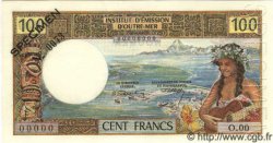 100 Francs Spécimen NOUVELLE CALÉDONIE  1969 P.59s pr.NEUF