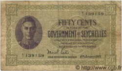 50 Cents SEYCHELLES  1951 P.06c B+ à TB