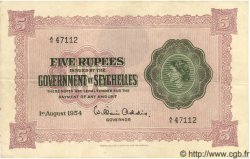 5 Rupees SEYCHELLES  1954 P.11a pr.SUP