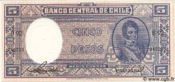5 Pesos CHILI  1958 P.110 NEUF