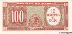 10 Centesimos sur 100 Pesos CHILI  1961 P.127 NEUF