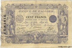 100 Francs TUNISIE  1911 P.04 TB