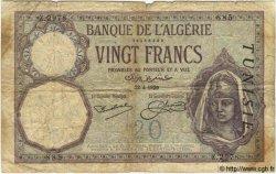 20 Francs TUNISIE  1929 P.06b AB