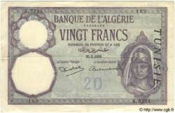 20 Francs TUNISIE  1939 P.06b TTB+