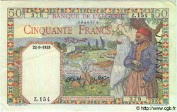 50 Francs TUNISIE  1939 P.12a SUP