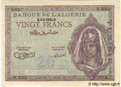 20 Francs TUNISIE  1944 P.17 SUP