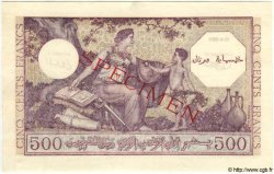 500 Francs Spécimen TUNISIE  1938 P.19s NEUF