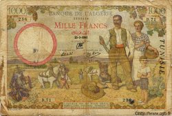1000 Francs TUNISIE  1941 P.20a B