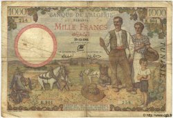 1000 Francs TUNISIE  1941 P.20a B à TB