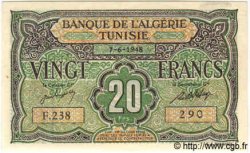 20 Francs TUNISIE  1948 P.22 NEUF