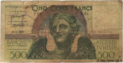 500 Francs TUNISIE  1947 P.25 B+