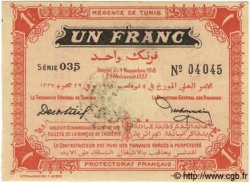 1 Franc TUNISIE  1918 P.43 NEUF
