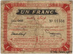 1 Franc TUNISIE  1919 P.46a B+
