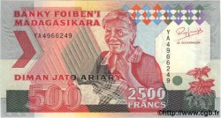 2500 Francs - 500 Ariary MADAGASCAR  1993 P.077 NEUF