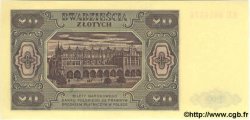 20 Zlotych POLOGNE  1948 P.137a NEUF