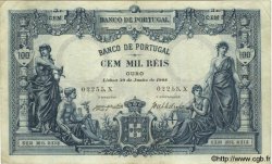 100000 Reis PORTUGAL  1908 P.078 TTB
