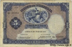 5000 Reis PORTUGAL  1903 P.083 TB