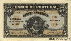 5 Escudos PORTUGAL  1925 P.133