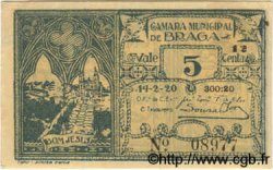 5 Centavos PORTUGAL Braga 1920  SPL