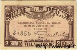 2 Centavos PORTUGAL Villa Do Conde 1921  SPL