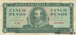 5 Pesos CUBA  1964 P.095b TTB