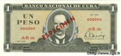 1 Peso Spécimen CUBA  1978 P.102b NEUF