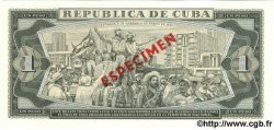 1 Peso Spécimen CUBA  1980 P.102b NEUF