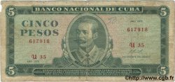 5 Pesos CUBA  1972 P.103b
