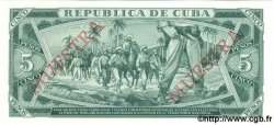 5 Pesos Spécimen CUBA  1987 P.103c NEUF