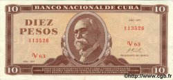 10 Pesos CUBA  1971 P.104a TTB+