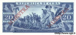 20 Pesos Spécimen CUBA  1987 P.105d NEUF