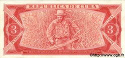 3 Pesos CUBA  1985 P.107a SPL