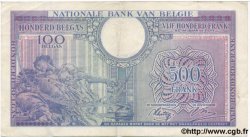 500 Francs - 100 Belgas BELGIQUE  1943 P.124 TB+