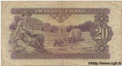 20 Frang LUXEMBOURG  1943 P.42a B+