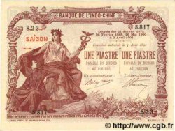 1 Piastre - 1 Piastre INDOCHINE FRANÇAISE Saïgon 1909 P.034b pr.NEUF