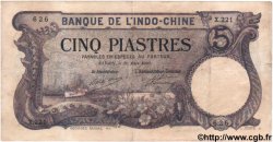 5 Piastres INDOCHINE FRANÇAISE Saïgon 1920 P.040 TTB