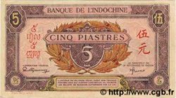 5 Piastres rose, violet INDOCHINE FRANÇAISE  1945 P.064 SPL