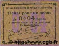 4 Cents avec signature au revers INDOCHINE FRANÇAISE  1920  NEUF
