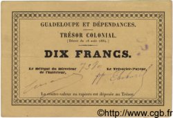 10 Francs GUADELOUPE  1884 P.05 SUP