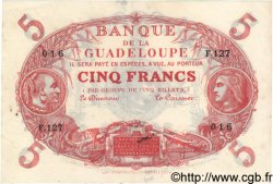 5 Francs Cabasson rouge GUADELOUPE  1930 P.07 SPL