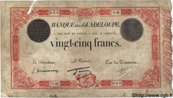 25 Francs rouge GUADELOUPE  1934 P.08 B+