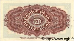 5 Francs GUADELOUPE  1942 P.21b pr.NEUF