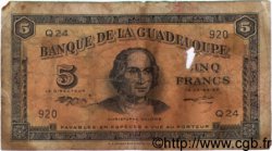5 Francs GUADELOUPE  1942 P.21b B