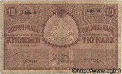 10 Markkaa FINLANDE  1909 P.025 B+
