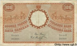 100 Markkaa FINLANDE  1909 P.031 TB+
