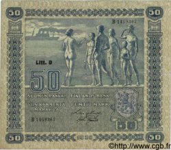 50 Markkaa FINLANDE  1939 P.072a TB+