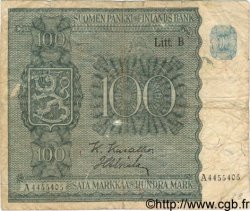 100 Markkaa FINLANDE  1945 P.088 B+