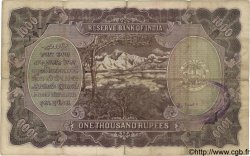 1000 Rupees INDE Calcutta 1937 P.021b TB